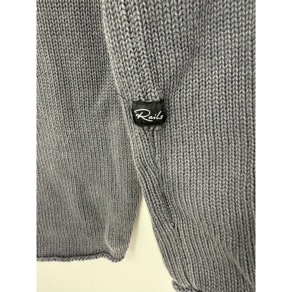 Rails Beachwood Knit Hooded Sweater Men's Size M Heritage Classic Comfort Preppy - Picture 5 of 8